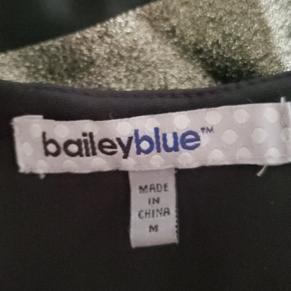Bailey Blue Metallic Striped A-Line Dress Size M - Picture 4 of 7